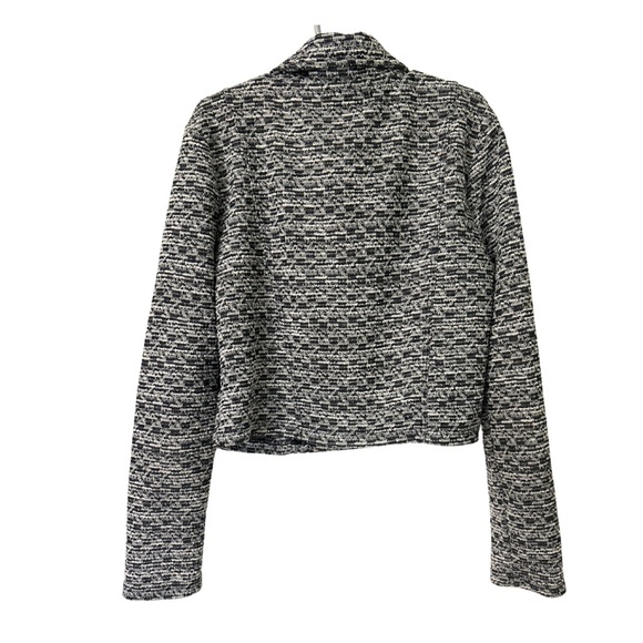 🍎Knit Works Tweed Side Zip Light Jacket with Silver thread throughout sz 12 - Picture 3 of 5